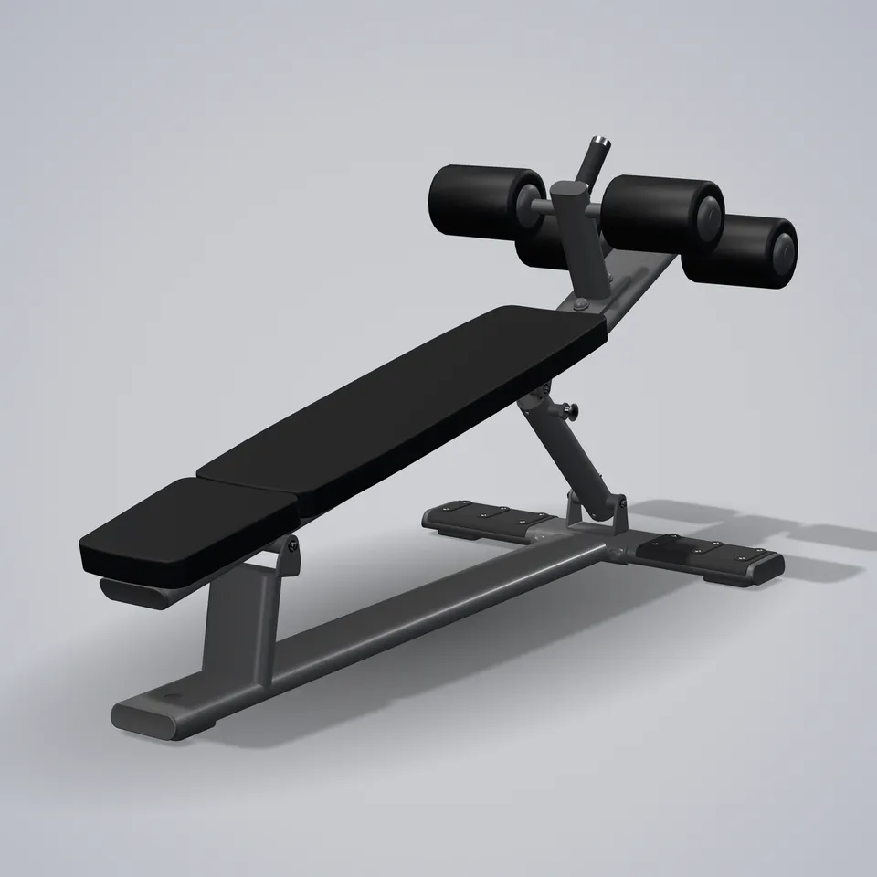 Decline Abdominal Bench E7037 — 3D visualization