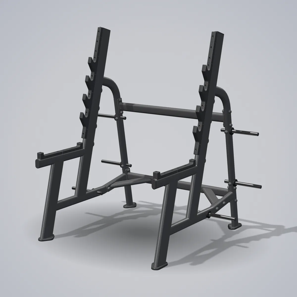 Squat Rack E7050 — wizualizacja 3D