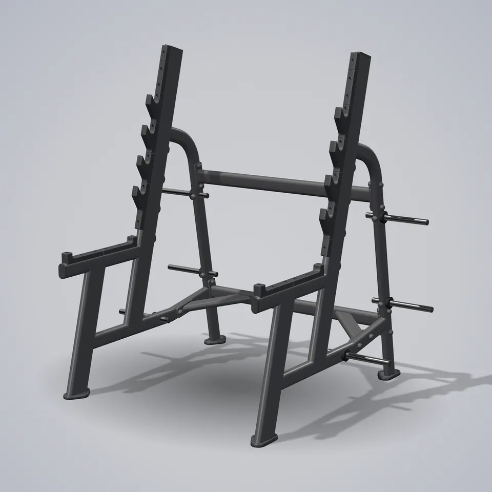 Squat Rack E7050 — 3D visualization