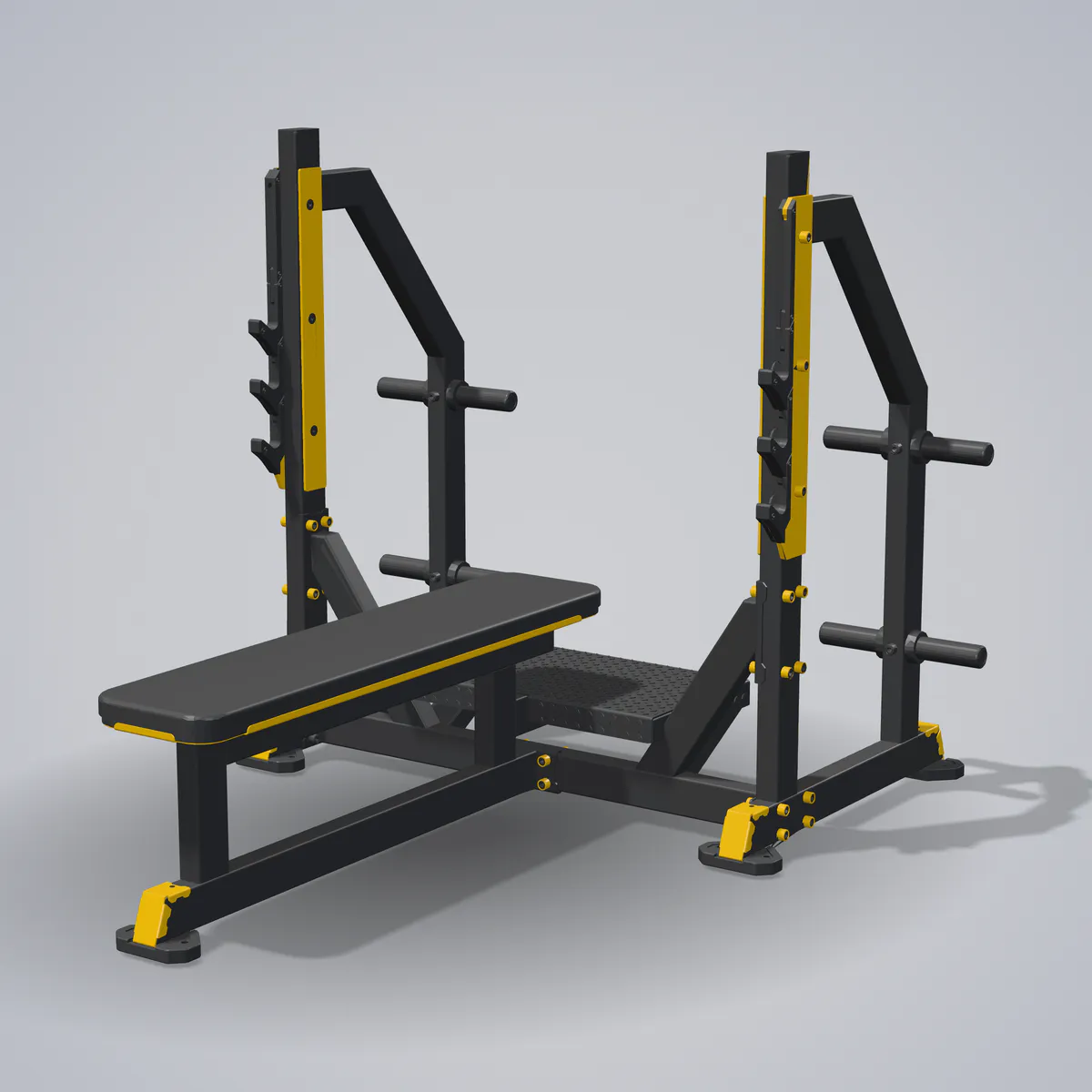 Olympic Flat Bench Y972ZAG — wizualizacja 3D