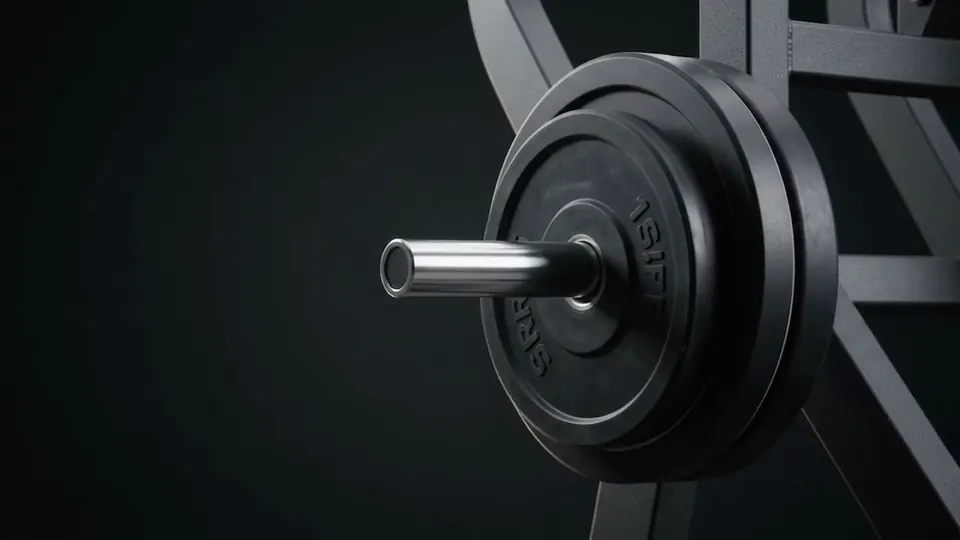 Illustration: a plate-loaded machine being fitted with weight plates (illustrative image).